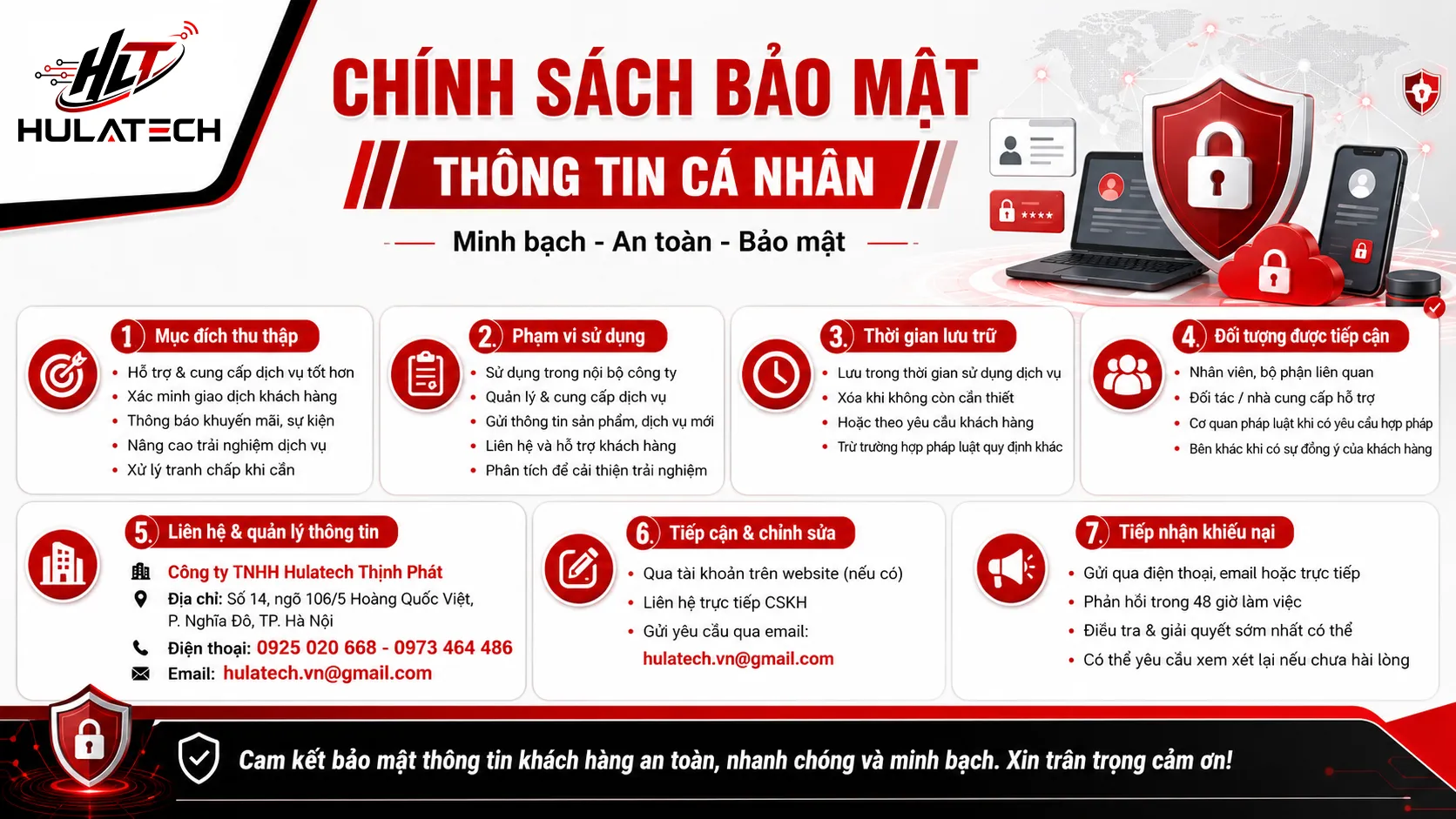CHÍNH SÁCH BẢO MẬT THÔNG TIN CÁ NHÂN
